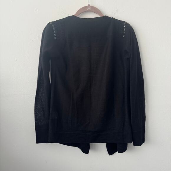 Day Birger Et Mikkelsen Open Front Wool Blend Cardigan in Black - Picture 3 of 7